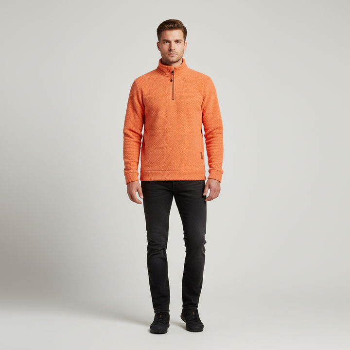 Men's Samuel casual everyday sweater, warm knit, quarter-zip pullover style