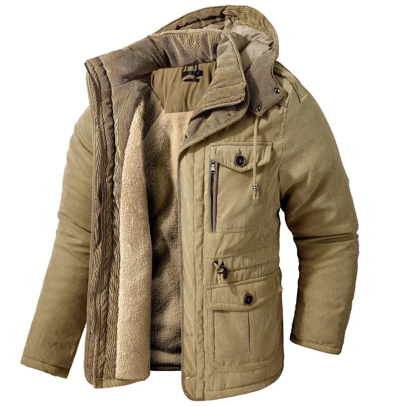 Men's warm & dry snowball jacket for winter adventures. Waterproof, thermal, hooded for cold weather outerwear.