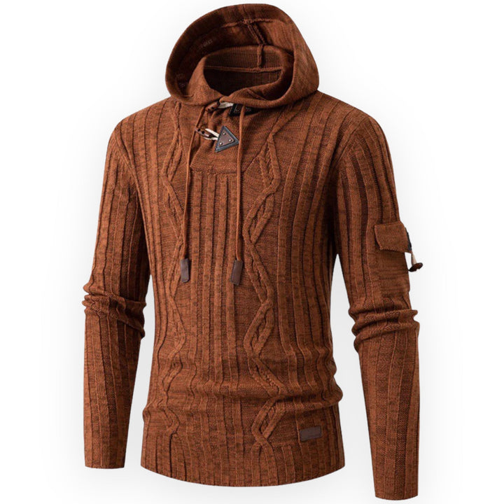 Men's warm fleece hoodie, ultimate comfort for chilly outdoor adventures.