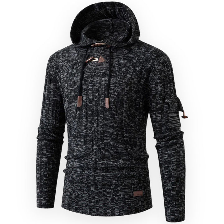 Versatile men's fleece hoodie, perfect for hiking, camping & casual outdoor wear.