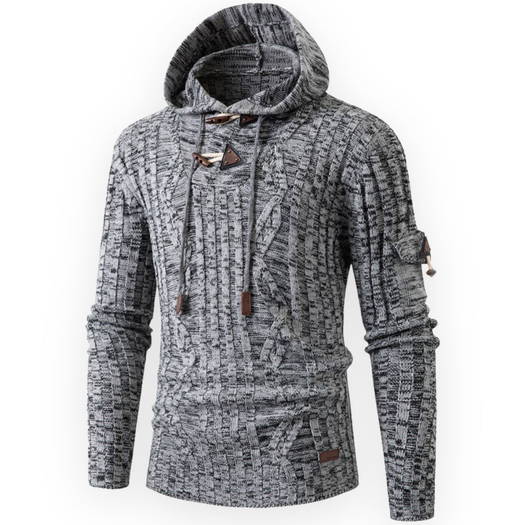 Comfortable men's outdoor hoodie, soft fleece for warmth & everyday wear.