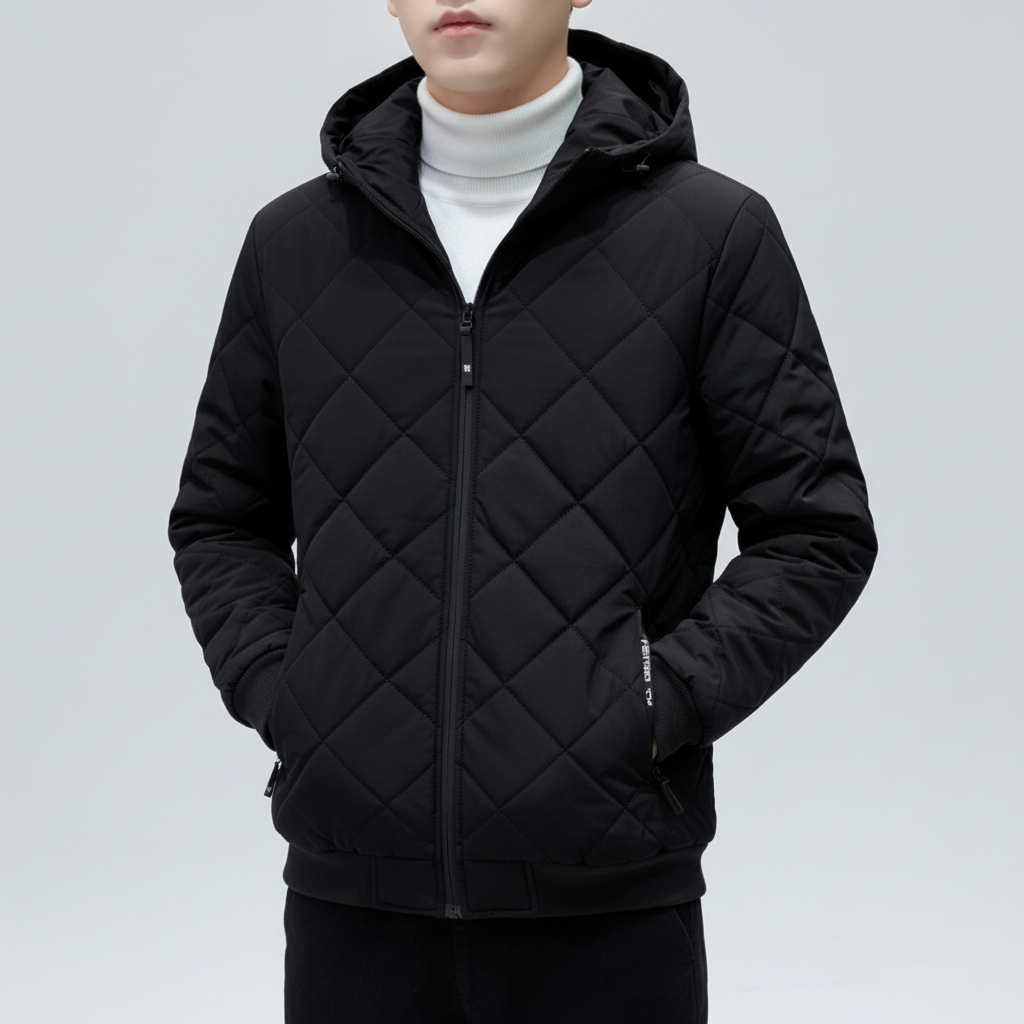 Casual men's outerwear: Pascal hooded jacket, ideal for autumn and winter outdoor activities.