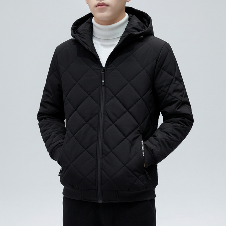 Casual men's outerwear: Pascal hooded jacket, ideal for autumn and winter outdoor activities.