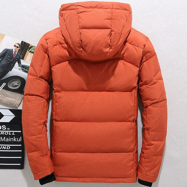 Men's padded thermal jacket, perfect cold weather outerwear for outdoor activities.