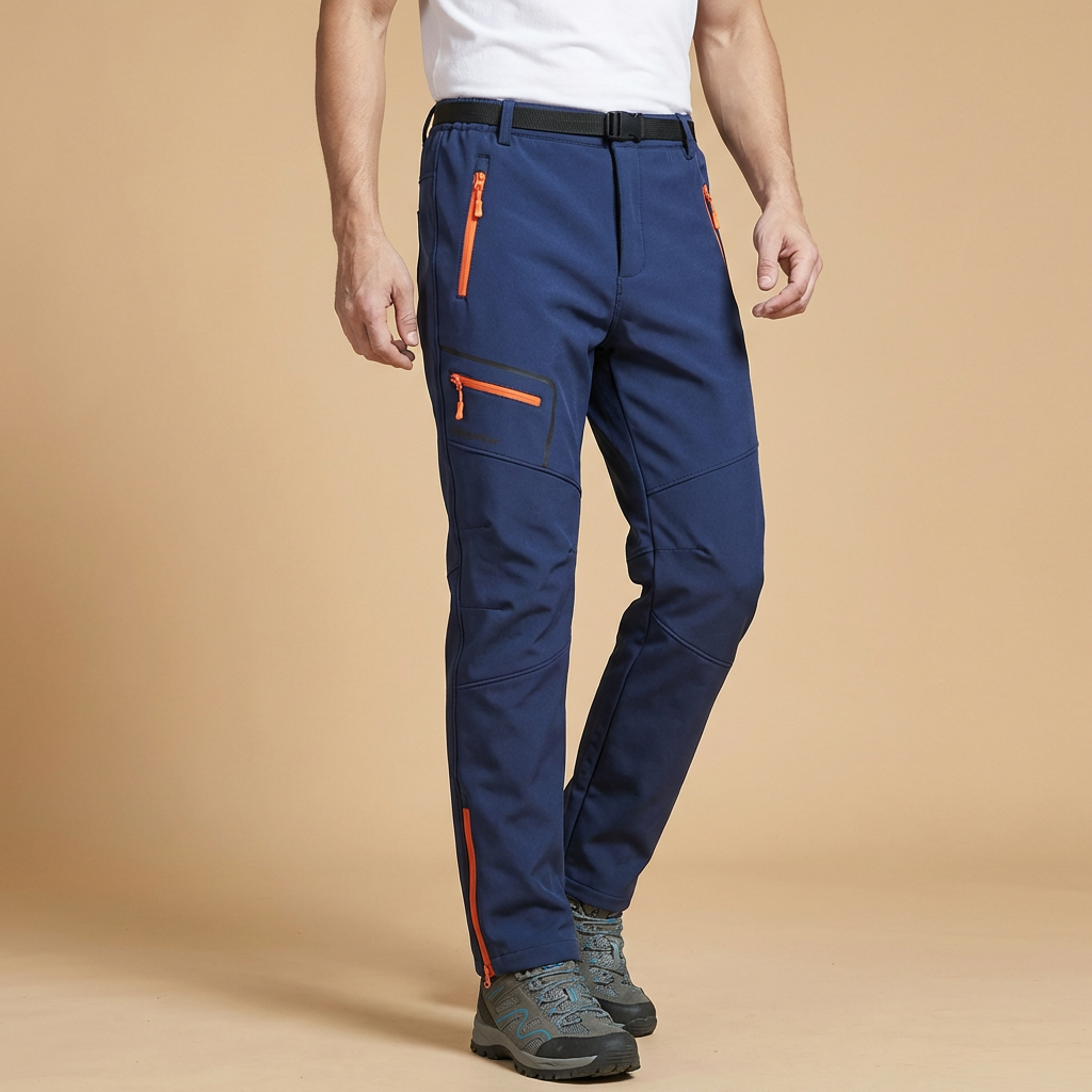 Men's warm insulated winter pants, perfect for cold weather outdoor activities.