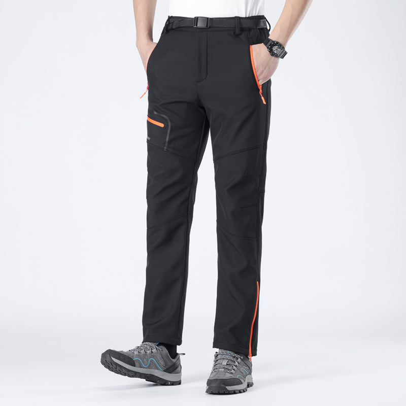 Men's heavy-duty outdoor pants, insulated for superior warmth in cold winter weather.
