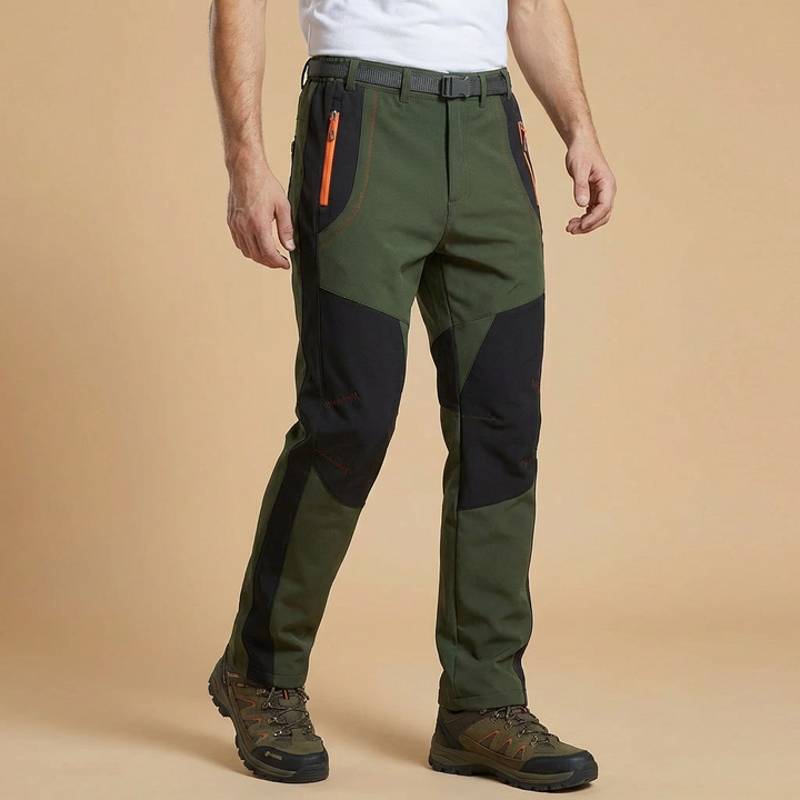 Men's activewear winter pants, comfortable & warm for travel and cold weather sports.