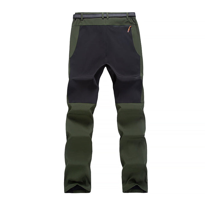 Rugged men's outdoor winter pants, providing warmth and protection in chilly conditions.