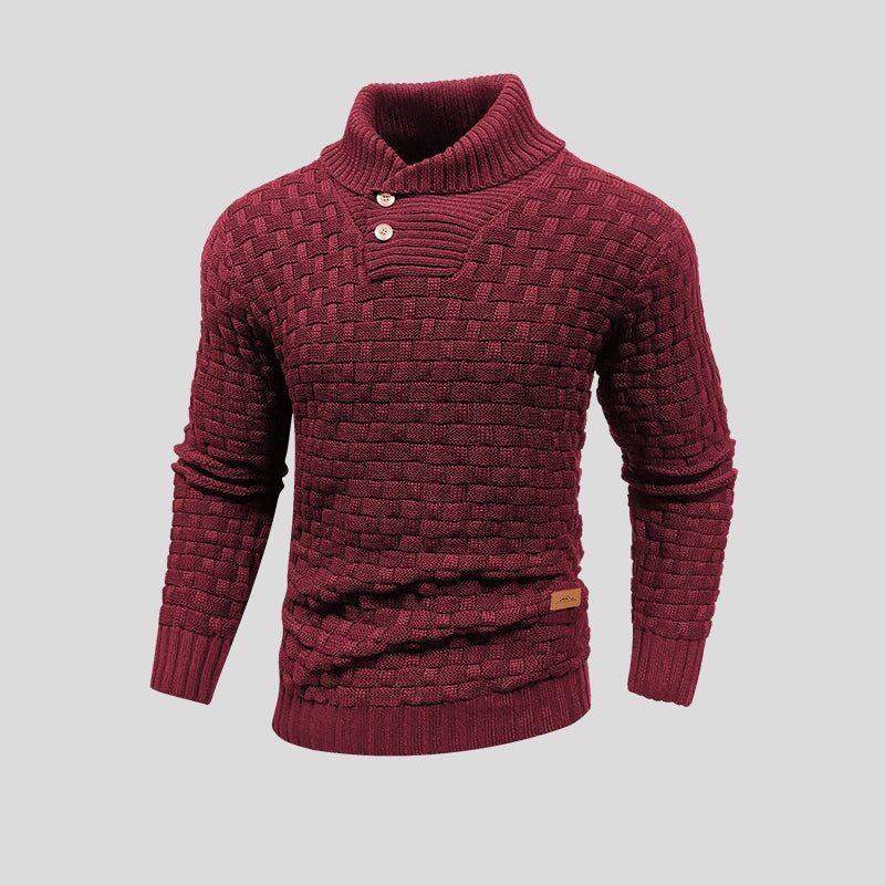 Classic men's warm knit pullover sweater, long sleeve, crew neck, ultimate comfort for winter casual wear.