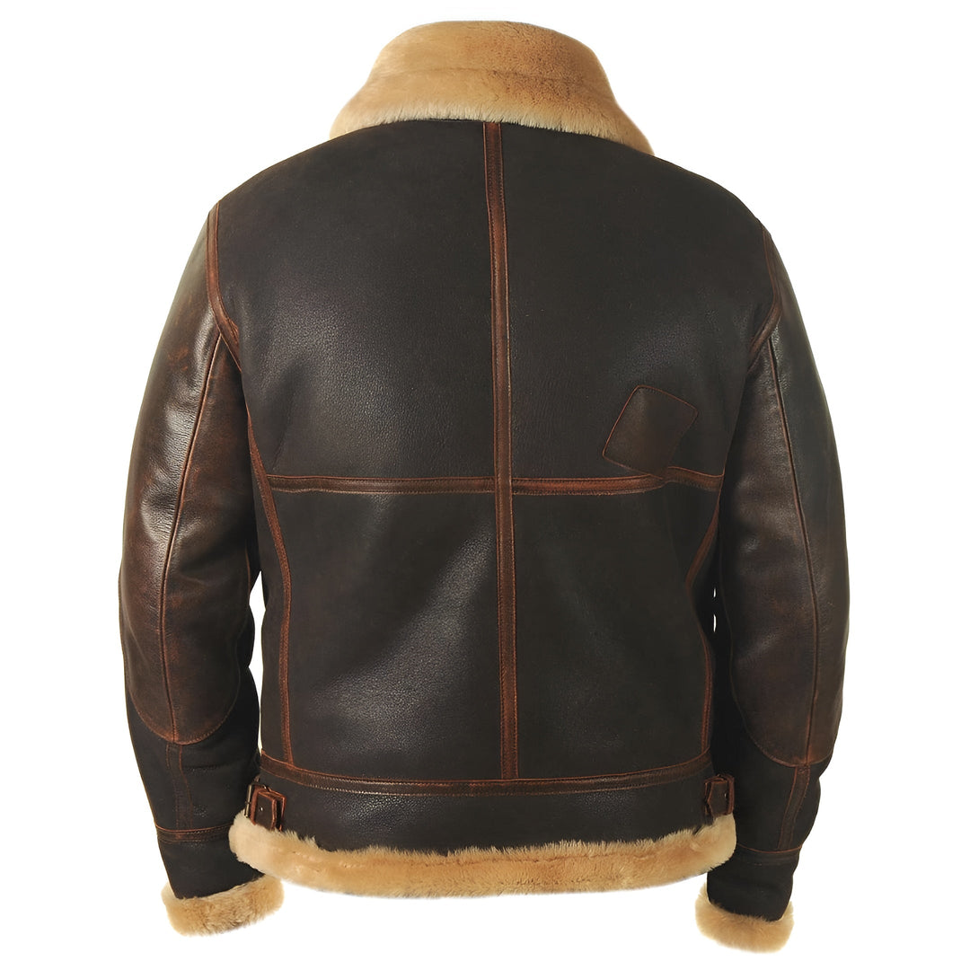 Stylish men's aviator bomber jacket, ideal for winter. Provides warmth, comfort, and casual appeal.