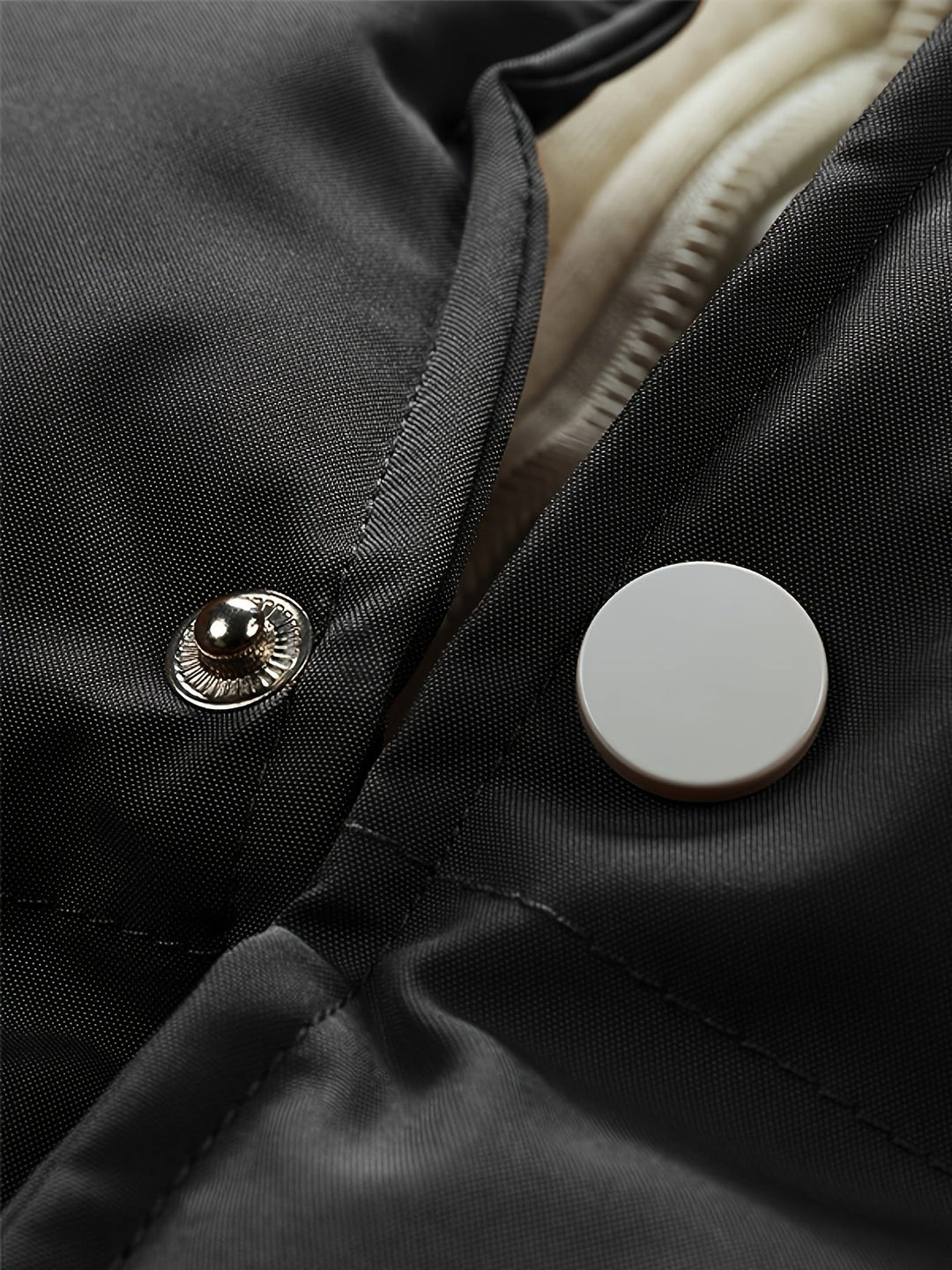 Classic men's puffer jacket with hood. Insulated, durable outerwear for cold weather & casual style.