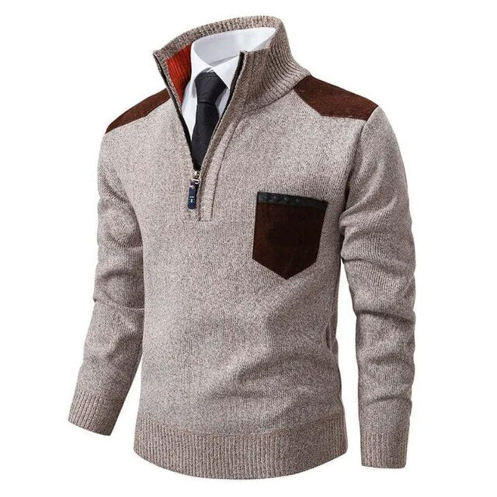 Men's warm pullover sweater. Timeless style & comfort for fall and winter casual wear.