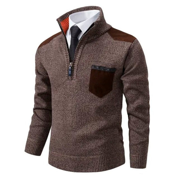 Cozy men's long-sleeve pullover sweater. Perfect warm top for comfortable fall & winter casual wear.