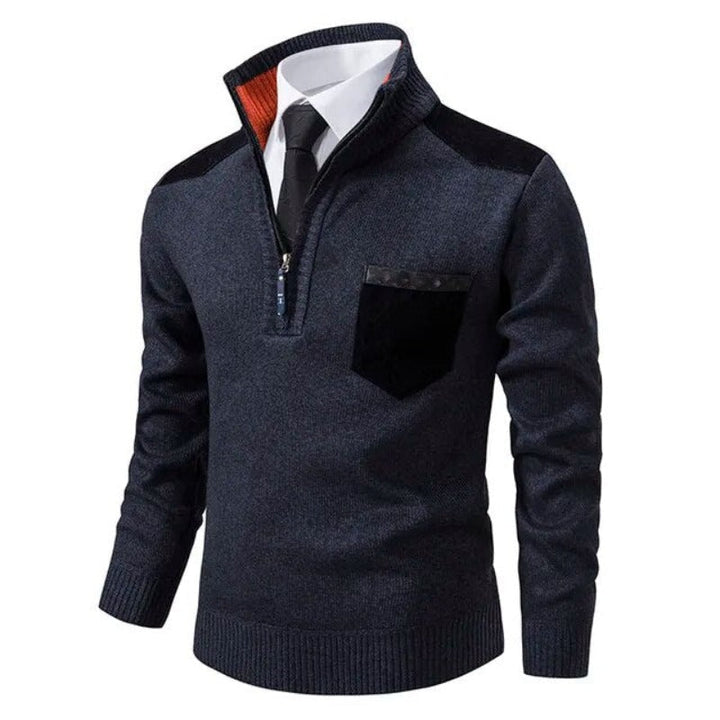 Soft men's knit pullover sweater. Provides cozy warmth & timeless style for winter and fall apparel.