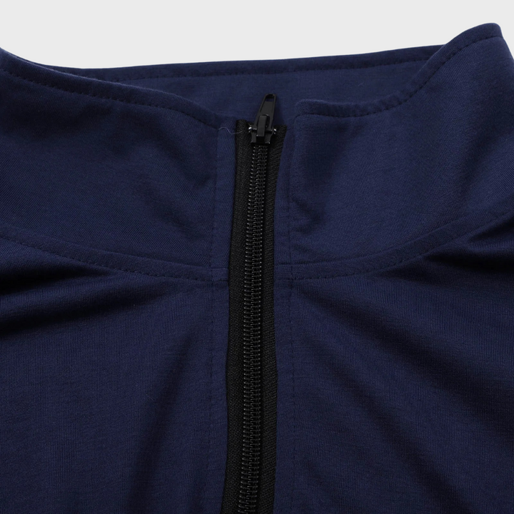 Soft men's warm quarter-zip sweater. Cozy knitwear offering comfortable and versatile casual style.