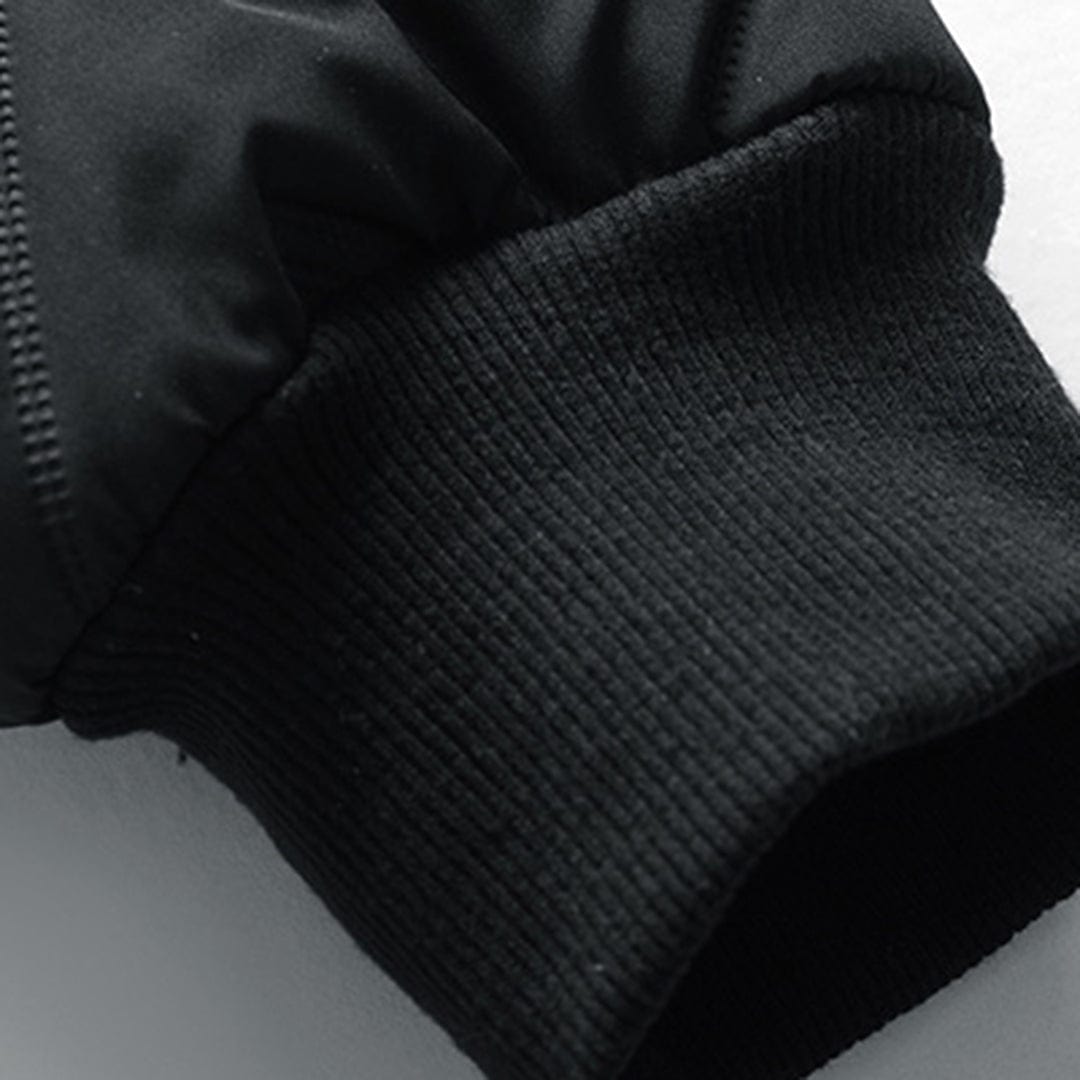 Modern men's quilted bomber jacket, a fashionable choice for fall and winter.