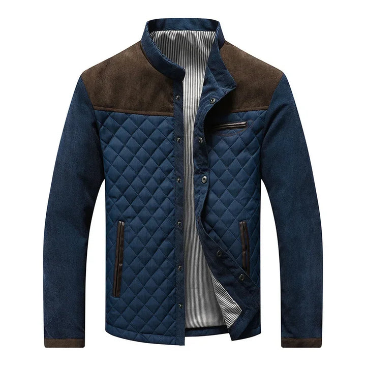 Men's warm quilted winter jacket for cold weather. Insulated, durable outerwear for ultimate comfort & style.