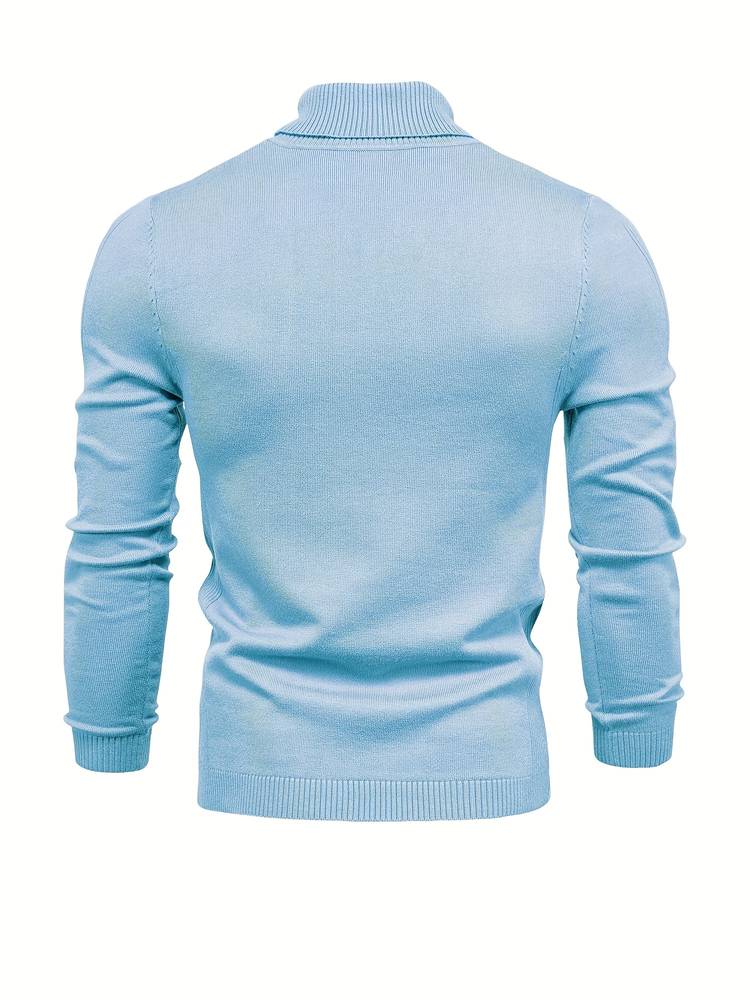 Classic men's turtleneck pullover, ideal for cozy winter fashion & warmth.