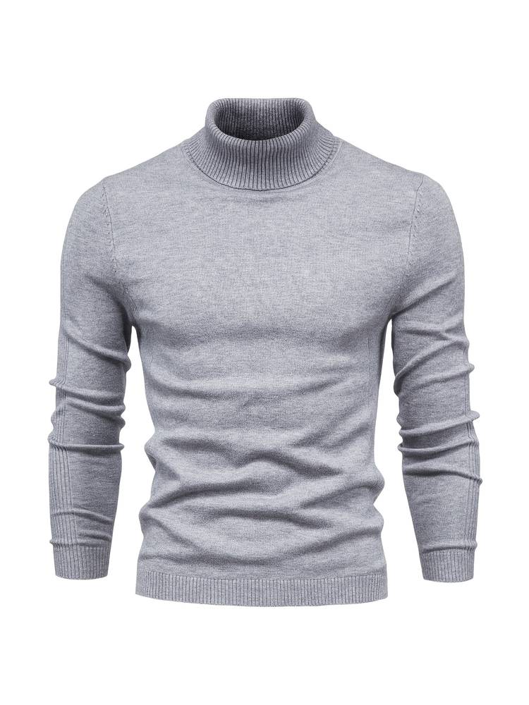 Cozy men's turtleneck top, perfect for staying warm in classic winter fashion.