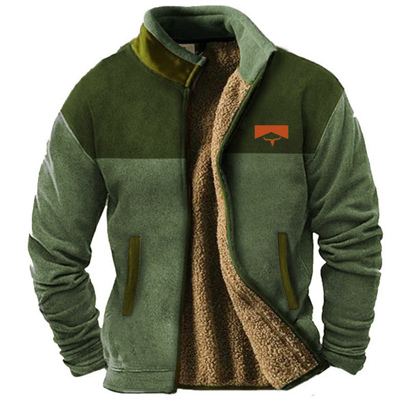 Men's warm winter outdoor jacket, comfortable and durable, ideal for cold weather activities.