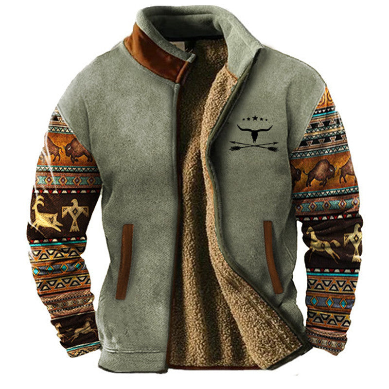 Warm and durable men's jacket, comfortable outdoor outerwear for winter and casual use.