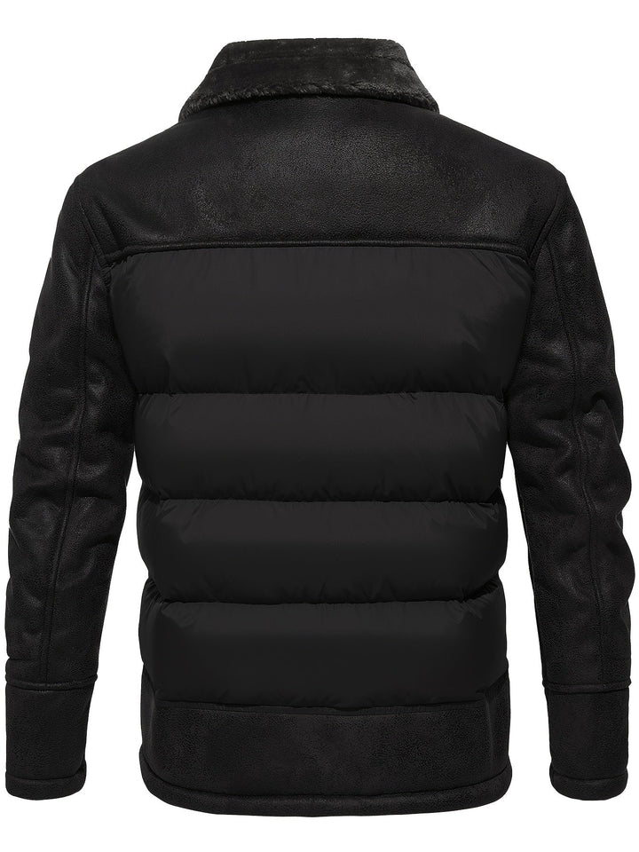 Men's essential warm winter jacket for outdoor activities. Durable, comfortable cold-weather layering.