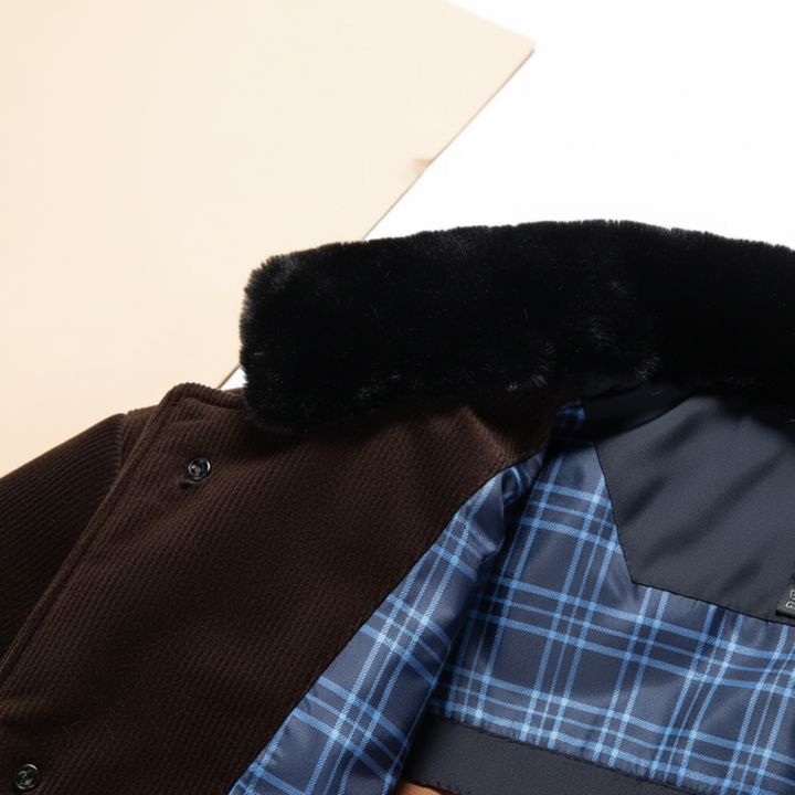 Warm men's puffer coat, Constantin, with high collar, ideal for winter fashion
