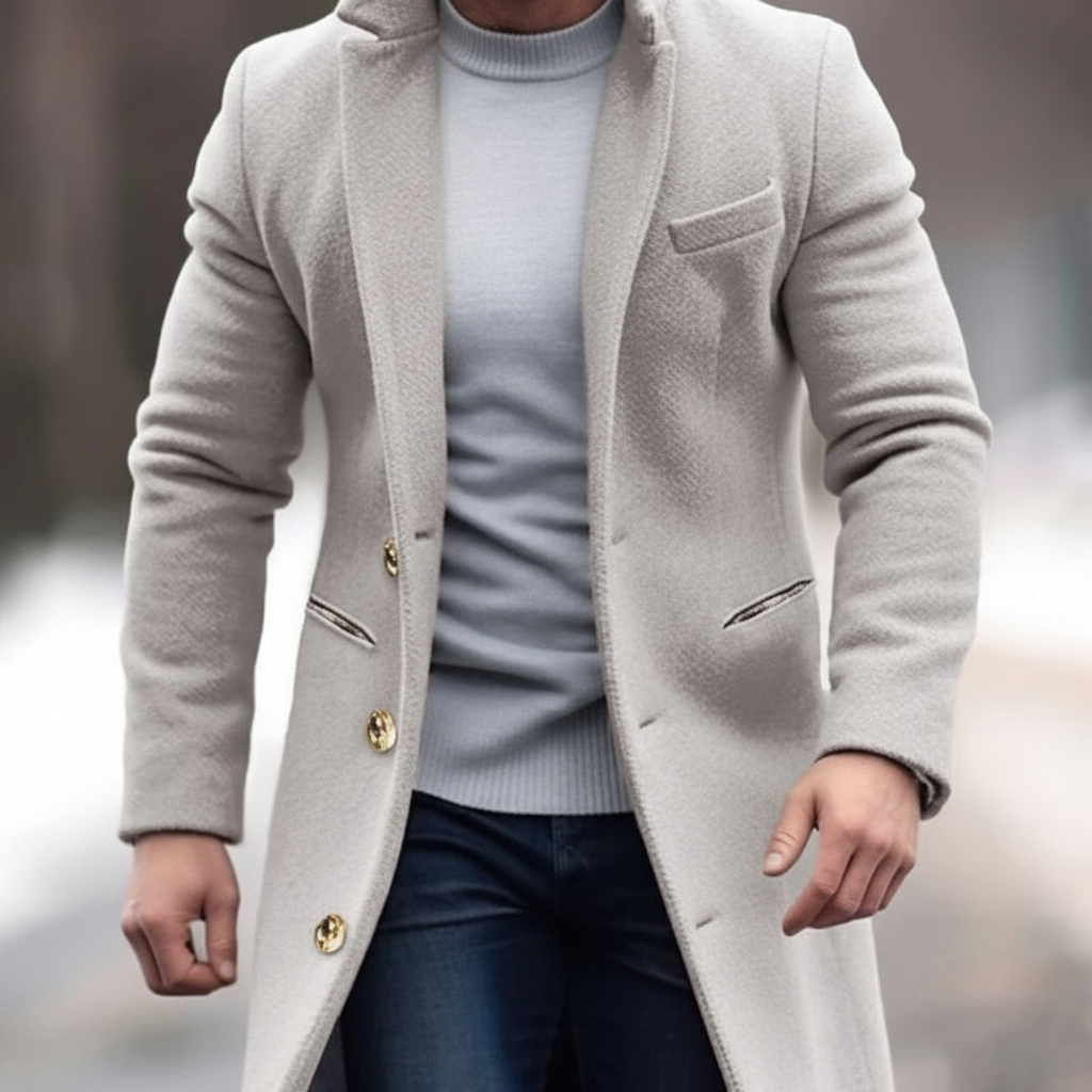 Versatile men's Klaus wool blend jacket, ideal for layering and smart casual outfits