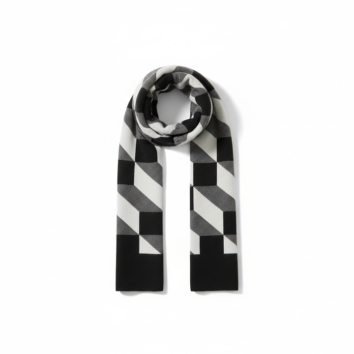 Soft men's cashmere-feel wool blend scarf, perfect for gifting or personal use during the chilly winter months.