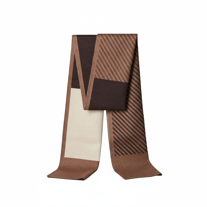 Dark grey men's warm wool blend scarf, a versatile accessory for winter fashion and essential cold weather gear.