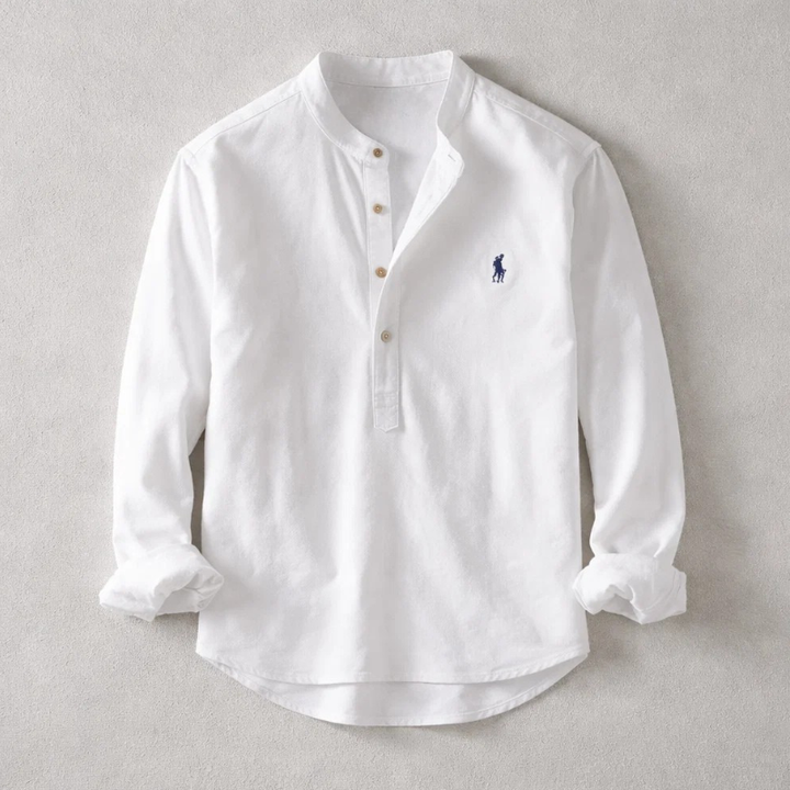 Refined comfort: men's washed shirt, a versatile button-down for summer & everyday.