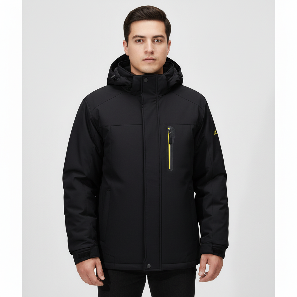 Men's insulated winter coat, water-repellent design for outdoor adventures
