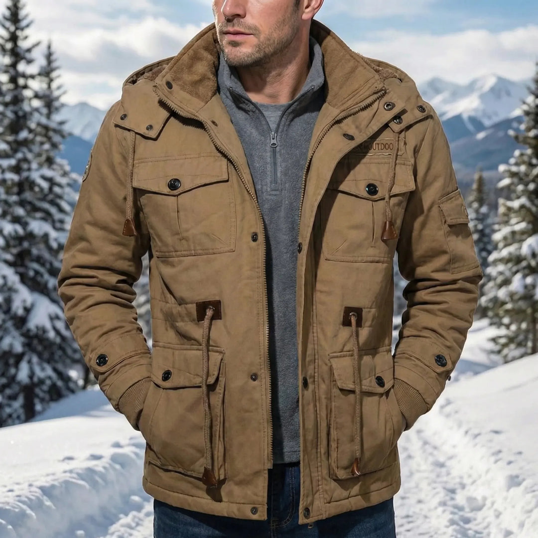 Men's water-resistant everyday parka, ideal for daily wear. Windproof fall & winter jacket, George brand.