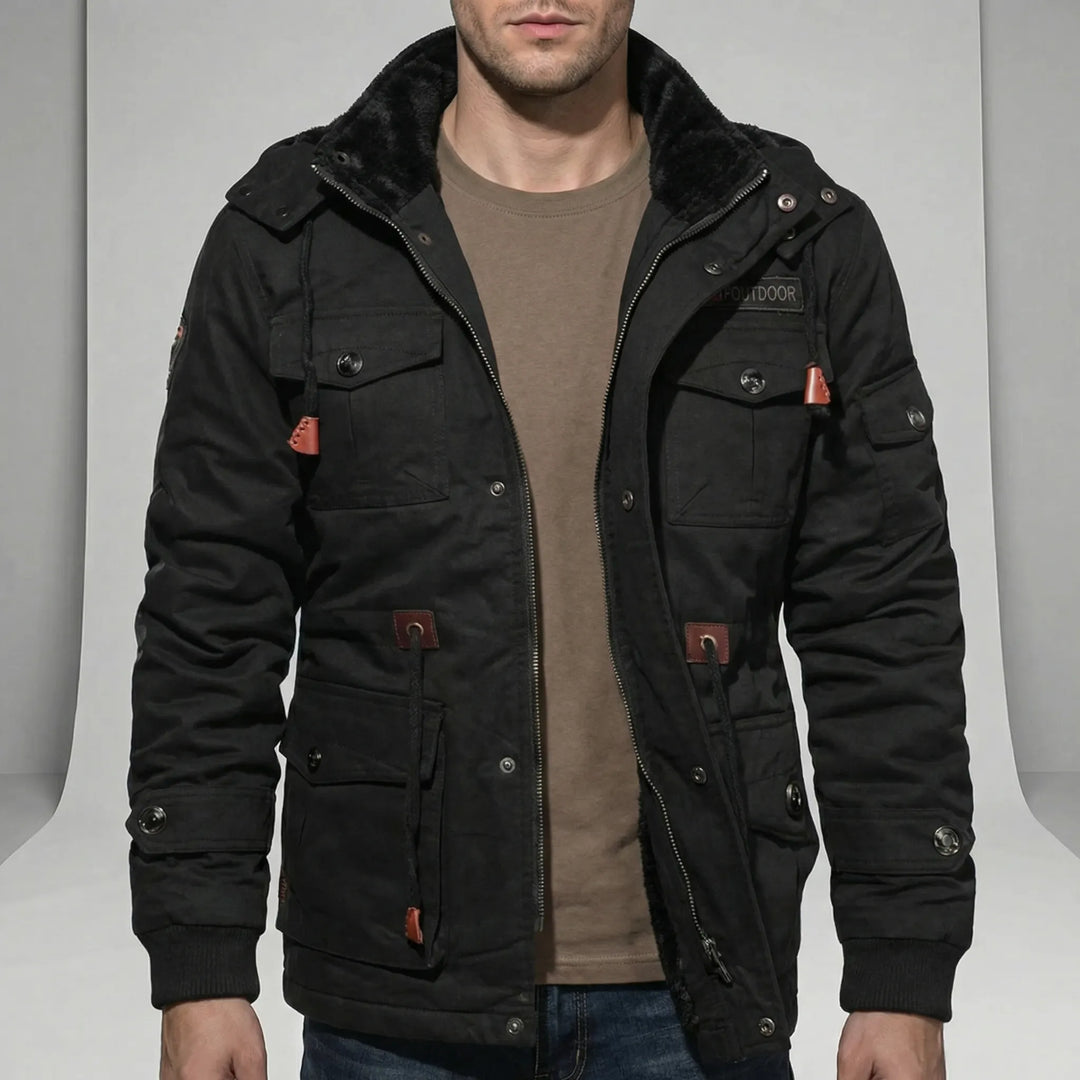 Men's water-resistant everyday parka, styled for a casual look. Perfect windproof jacket for fall & winter exploration.