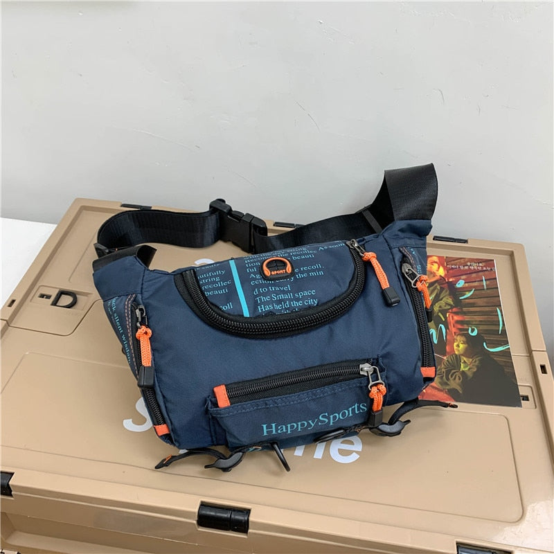 Compact men's water-resistant travel pack, secure for essentials and everyday carry.
