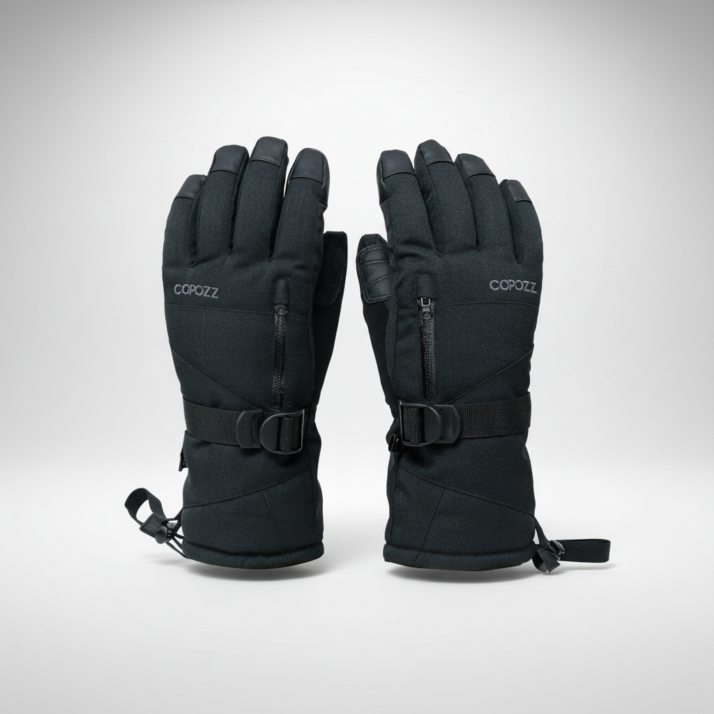 Durable men's waterproof gloves with warm insulation and finger compatibility for touchscreen devices