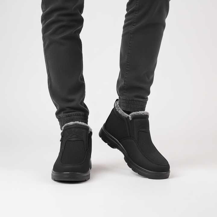Orthopedic men's ankle boots, insulated and waterproof, for ultimate winter comfort