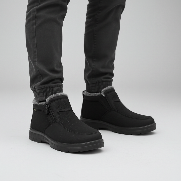 Orthopedic men's ankle boots, durable, waterproof, insulated for winter