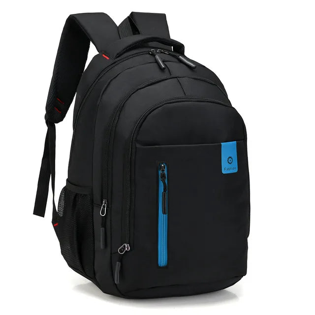 Contemporary men's waterproof backpack, great for laptops, business, and travel.