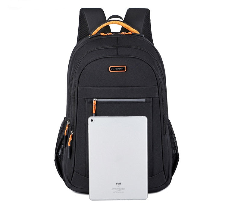 Travel-friendly men's waterproof laptop bag, ideal for business trips & school.