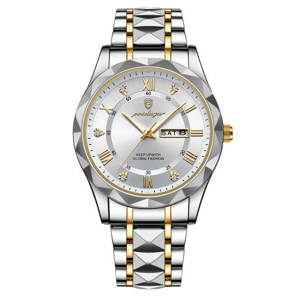 Perfect gift for him: Men's waterproof luminous luxury quartz dress watch, a timeless accessory.