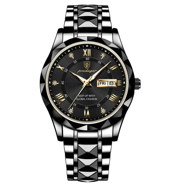 Men's luxury waterproof luminous quartz dress watch, classic elegant design & scratch resistant.