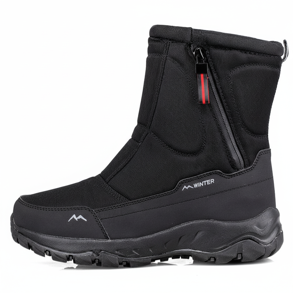 Breathable men's winter boots, mid-cut design providing warmth without overheating