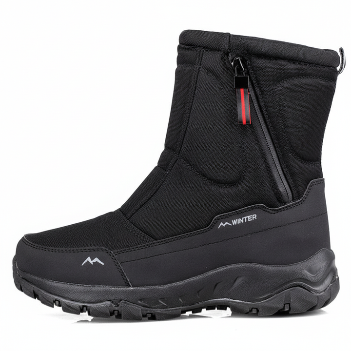 Breathable men's winter boots, mid-cut design providing warmth without overheating