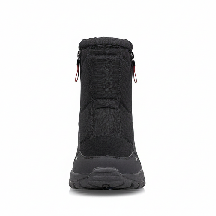 Rugged men's waterproof boots, ensuring dry and warm feet in harsh winter environments