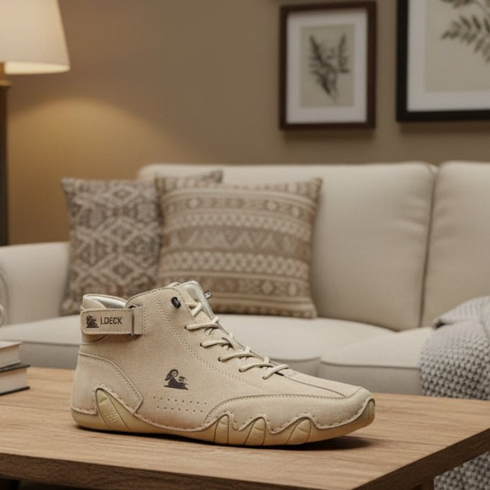 Men's waterproof orthopedic walking shoes for all-day comfort & support on any terrain.