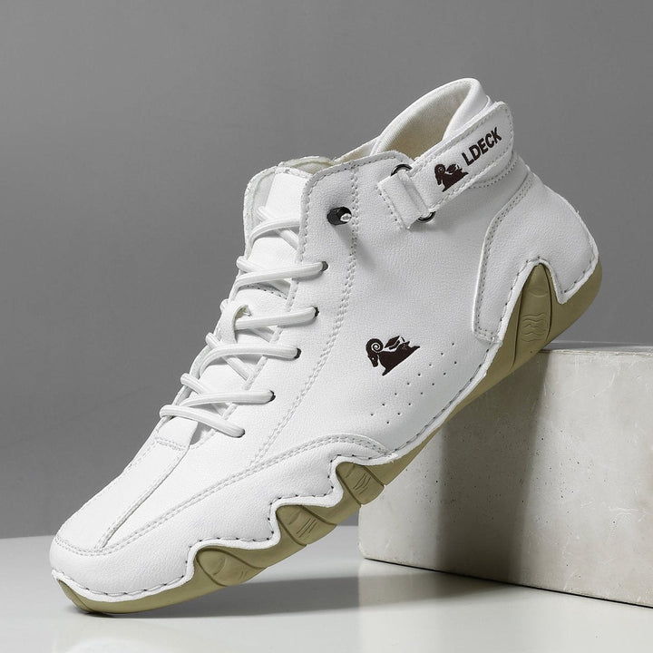 Men's orthopedic walking shoes featuring waterproof design, secure grip, and breathable comfort.