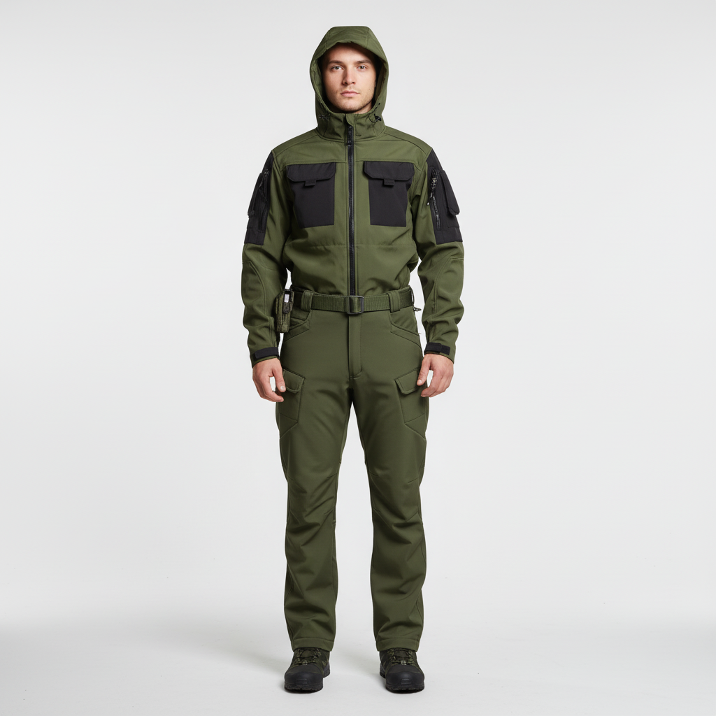 men's apparel: waterproof and breathable rain set by Lukas for outdoor activities