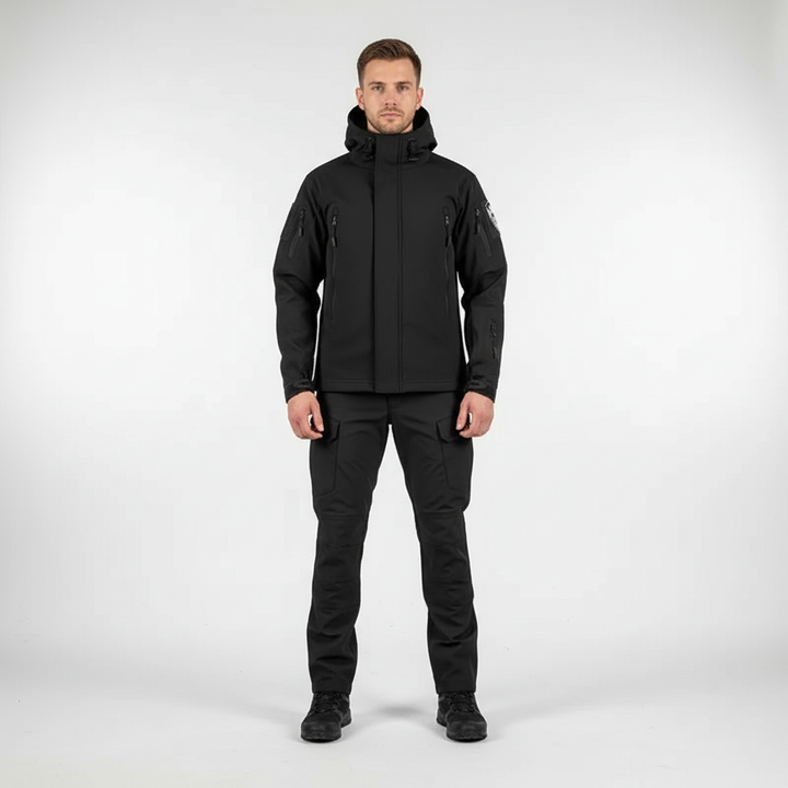 Durable men's waterproof windproof jacket and trousers outdoor gear