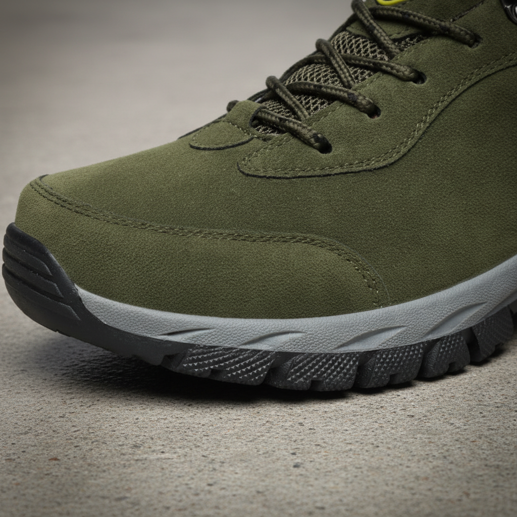 Pair of men's durable hiking and walking shoes, Wesley, in a comfortable, breathable design.